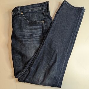 AG Adriano Goldschmied Anthropologie Slim Stevie Ankle Blue Jeans Size 29R